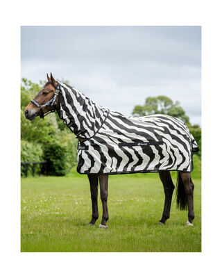 Fliegendecke Buzz-Off Zebra Full Neck